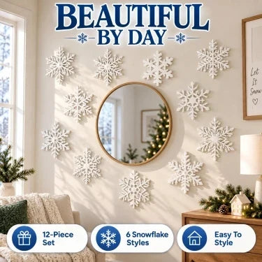 ❄️ 24PCS LED Snowflake Wall Lights