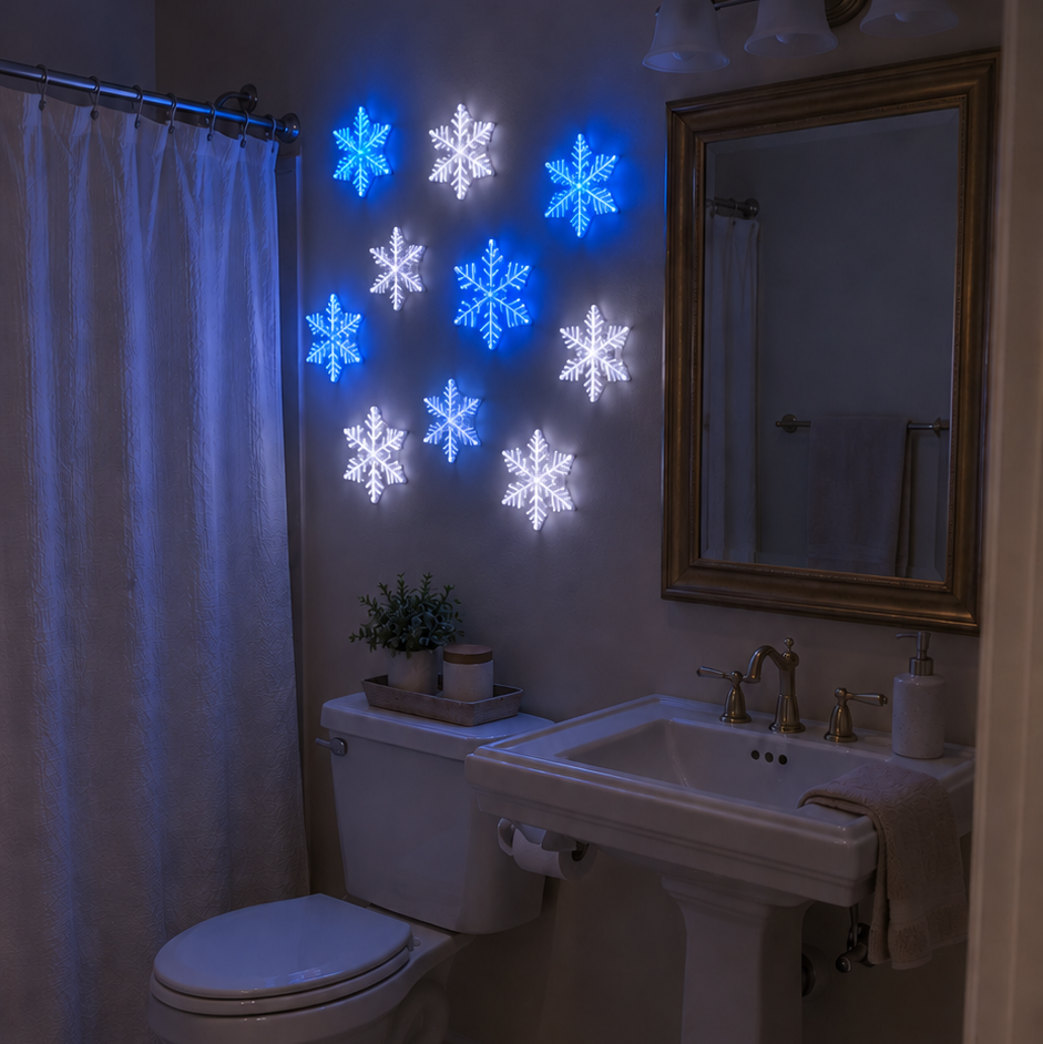 ❄️ 24PCS LED Snowflake Wall Lights